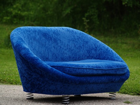 Bretz Sofa Pool blau Bretz sofa designklassiker lounge pool ufo blau