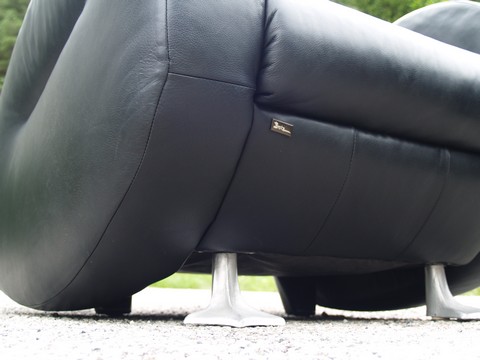 Bretz Designklassiker Sofa schwarz neuwertig Sammlerstück Popeye Gaudi Leder schwarz Stuhl Entenfüße