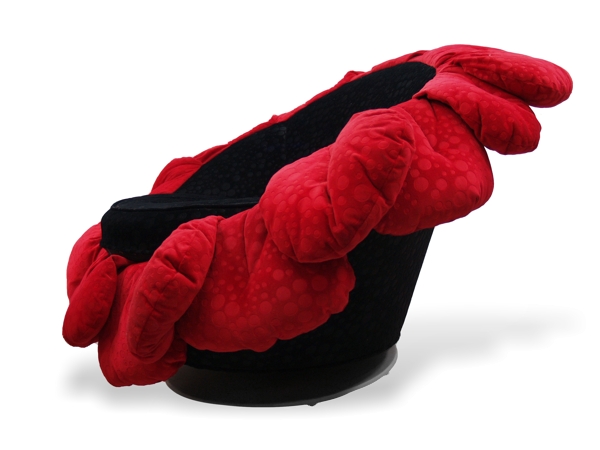 Bretz Designklassiker Sofa Stuhl Rosy Sunny blätter rot schwarz