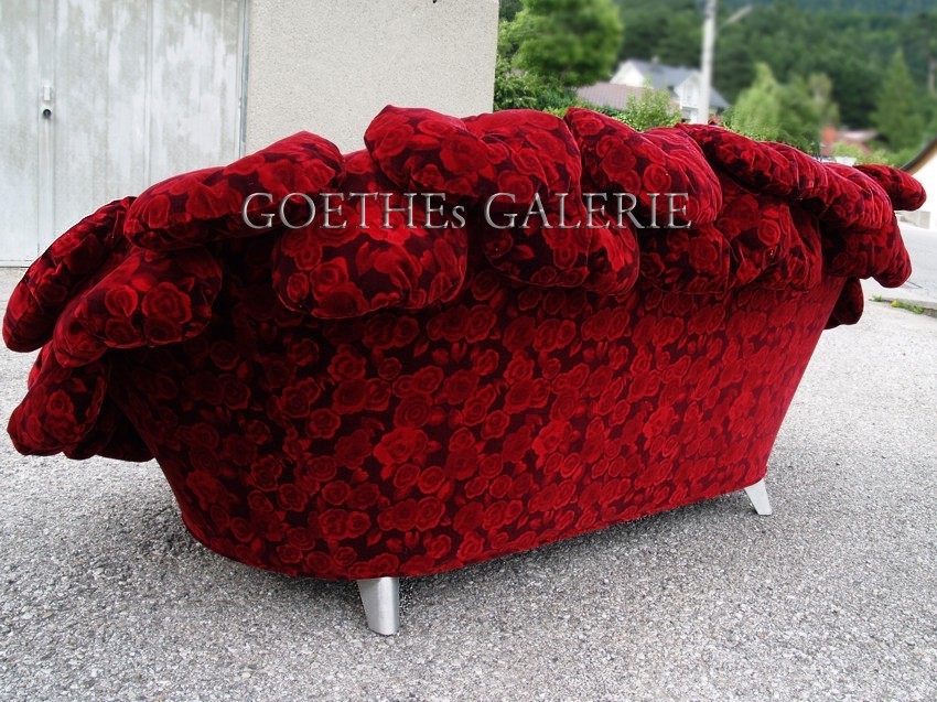 bretz sofa rosy rosenstoff couch pool ufo designersofa rosen rosenstoff rot 2