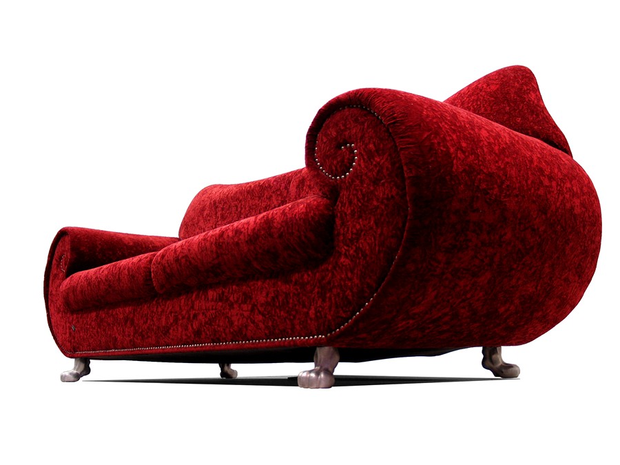 Bretz Designklassiker Sofa Gaudi rot Schimmersamt