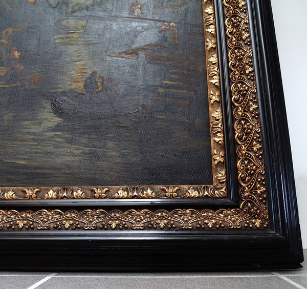Bilderrahmen antik Jugendstil Barock Gold vergoldet Antiquität Galerie Rahmen Spiegel