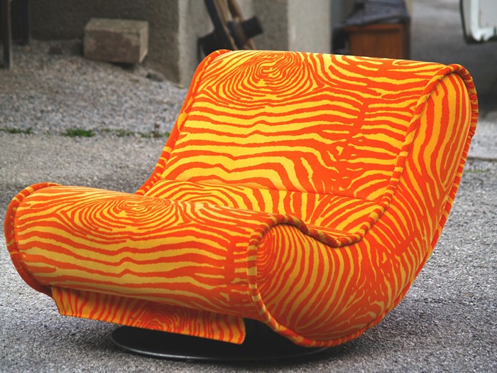 Bretz Designklassiker Sofa Stuhl Laola Hookipa Liege Lounge zebra tangerine orange Relaxstuhl