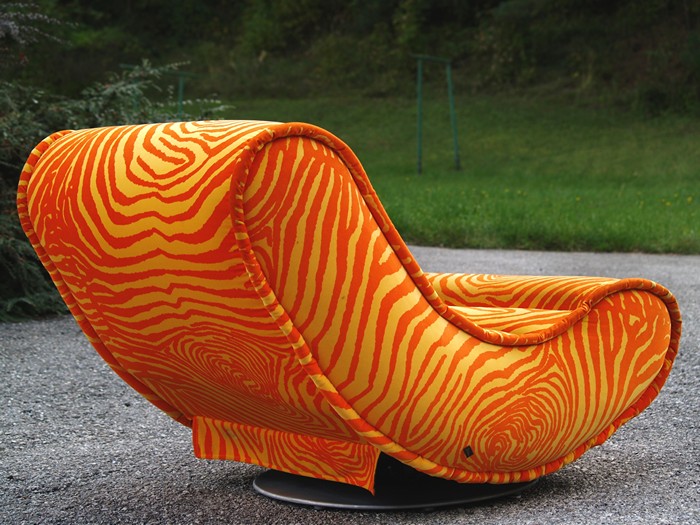 Bretz Designklassiker Sofa Stuhl Laola Hookipa Liege Lounge zebra tangerine orange Relaxstuhl