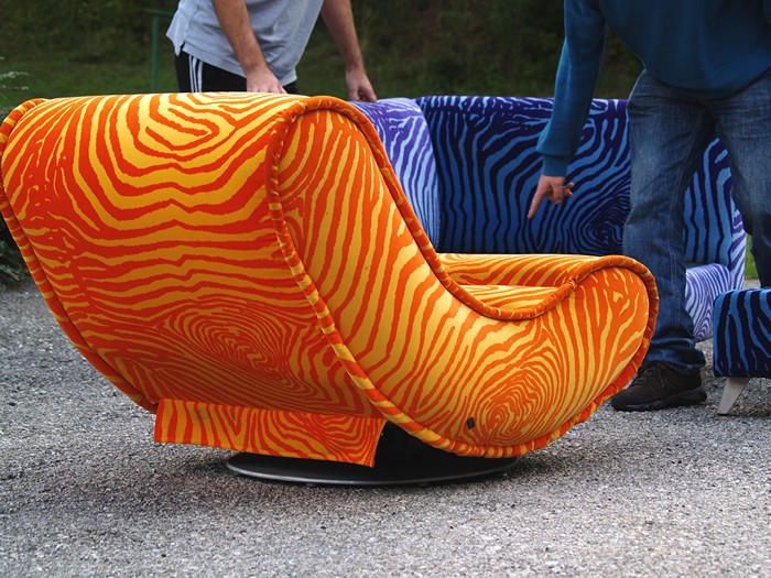 Bretz Designklassiker Sofa Stuhl Laola Hookipa Liege Lounge zebra tangerine