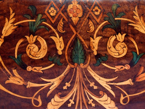 intarsien tisch antik restauriert 11