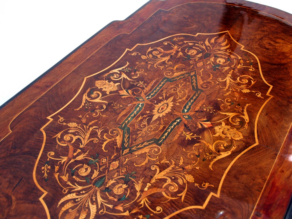 intarsien tisch antik restauriert 4
