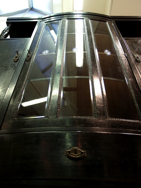 Schrank Jugendstil antik schwarz 1920 Wiener Möbel Antiquität