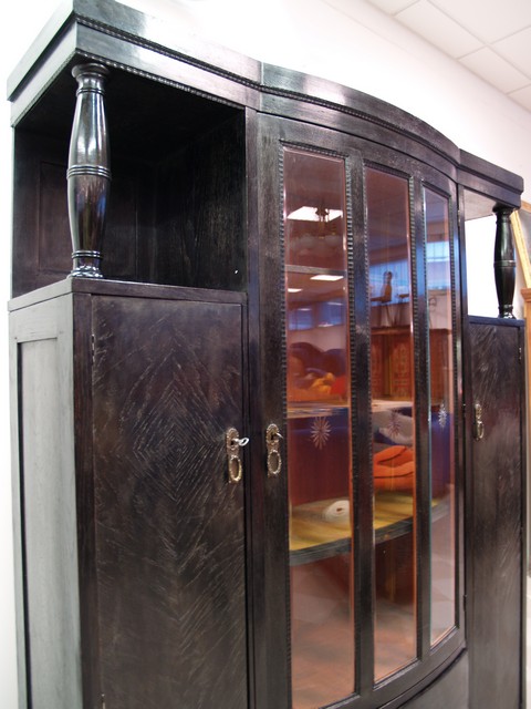 Schrank Jugendstil antik schwarz 1920 Wiener Möbel Antiquität