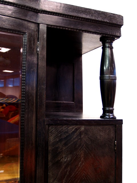 Schrank Jugendstil antik schwarz 1920 Wiener Möbel Antiquität