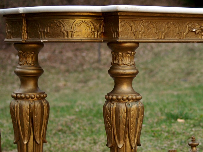 demi Lune Chevigny claude 1768 la rose Konsole Antiquität Barock gold