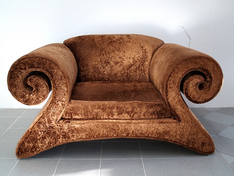 bretz Stuhl gebraucht neuwertig mammut gold braun sofa
