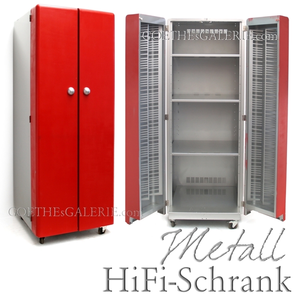 Fotos (c): Bretz Fat Boys Metallschrank innen mit Komplettausstattung Bretz sofa designklassiker metall schrank rot fat boy