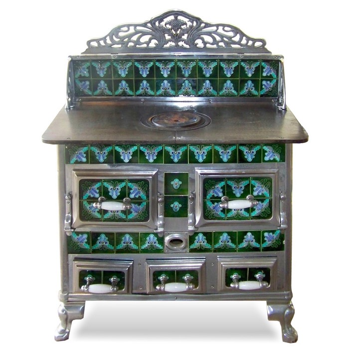 Küchenherd grün, Omas Majolika Herd für Küche 3 ofen 4191 antik omas 3