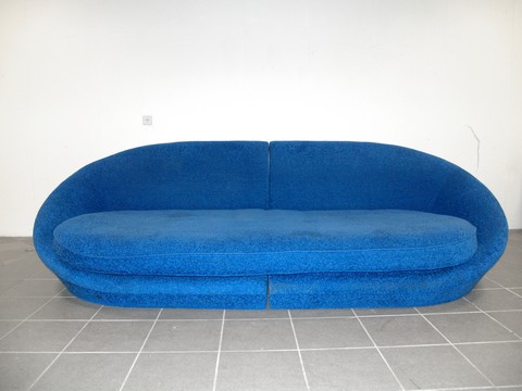 Bretz designklassiker Sofa Pool Ufo blau rosenfüße kräuselvelour