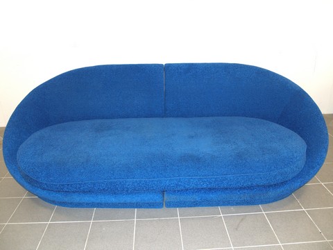 Bretz designklassiker Sofa Pool Ufo blau rosenfüße kräuselvelour