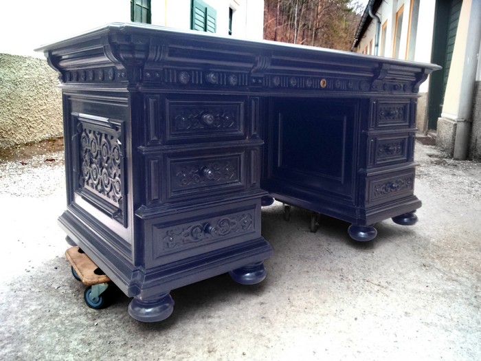 Antiker Schreibtisch schwarz 3 schreibtisch 4018 3