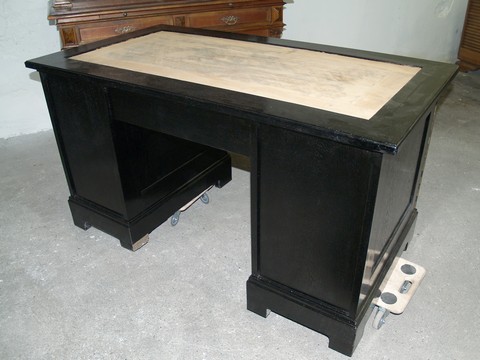 OLYMPUS DIGITAL CAMERA Antiker Schreibtisch restauriert schwarz