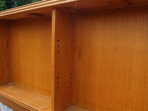 Schreibtisch antik restauriert massivholz Herrenzimmer Möbel Antiquität beschnitzt Rolladen Vintage Midcentury Industrial