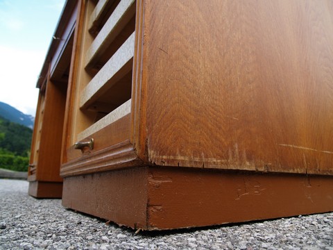 Schreibtisch antik restauriert massivholz Herrenzimmer Möbel Antiquität beschnitzt Rolladen Vintage Midcentury Industrial