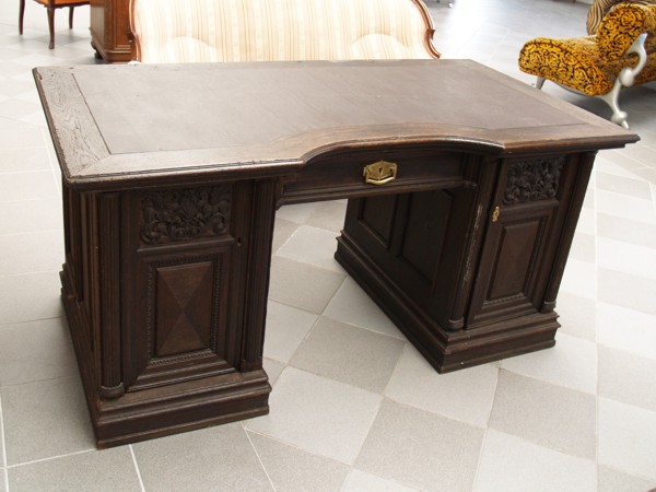 Schreibtisch antik restauriert massivholz Herrenzimmer Möbel Antiquität