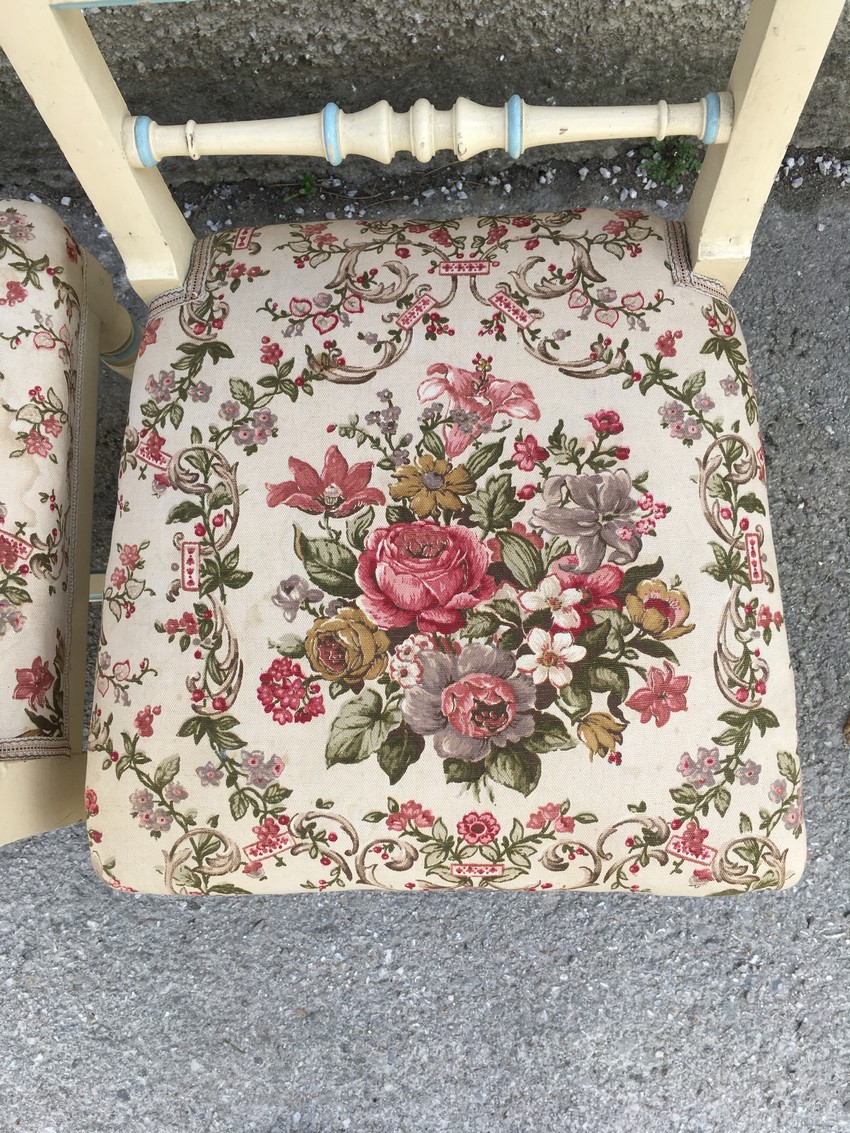 Stühle creme Vintage Jugendstil Gründerzeit antik Shabby Chic