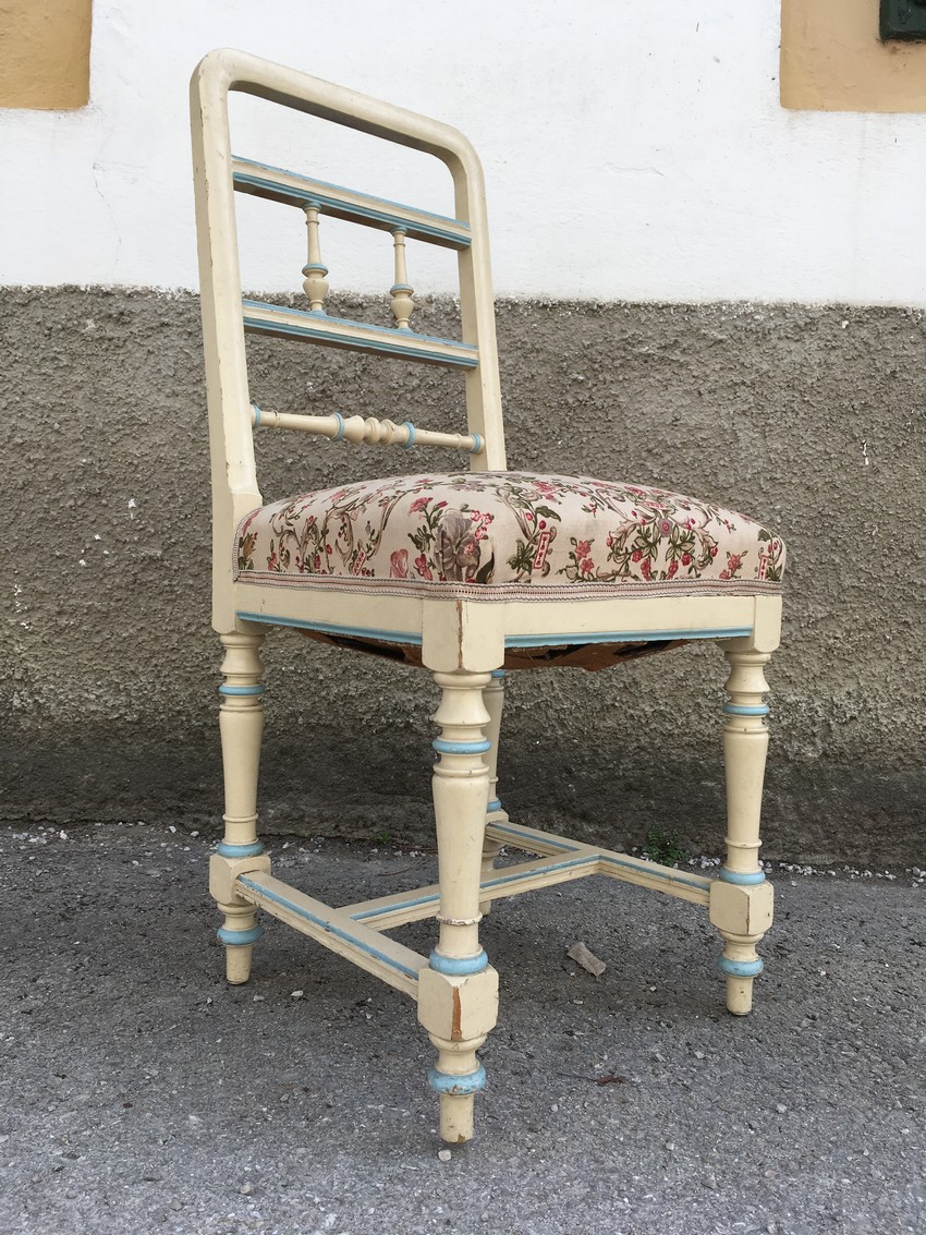 Stühle creme Vintage Jugendstil Gründerzeit antik Shabby Chic