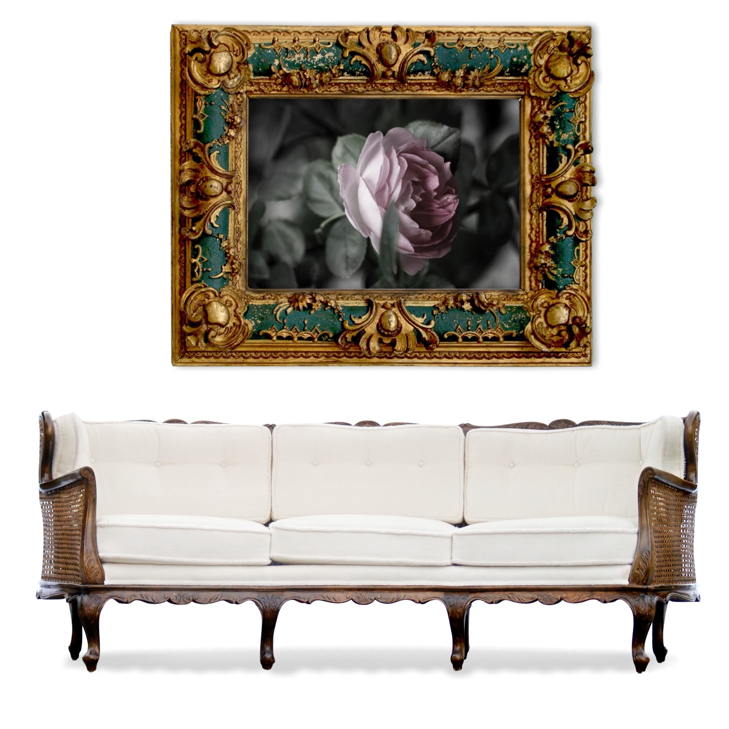 Wienergeflecht Sofa Stuhl antik Chippendale Möbel Bett