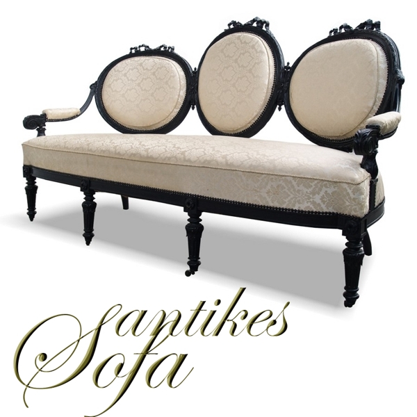 Fotos (c): antikes Sofa schwarz creme Gustavianisch sofa antik schwarz creme gustavianisch 2