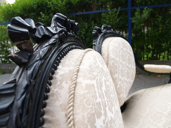 OLYMPUS DIGITAL CAMERA sofa antik schwarz creme gustavianisch 5