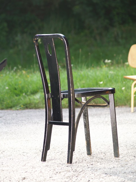 Antike Thonet Stühle schwarz 7 secession Otto Prutscher Sessel