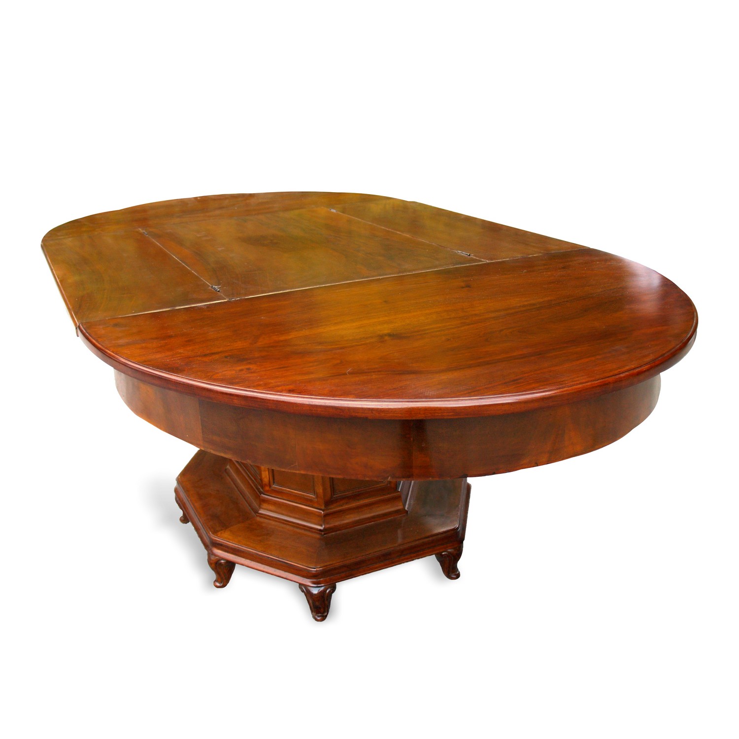 antiker Tisch ausziehbar runder Hotel Speisetisch