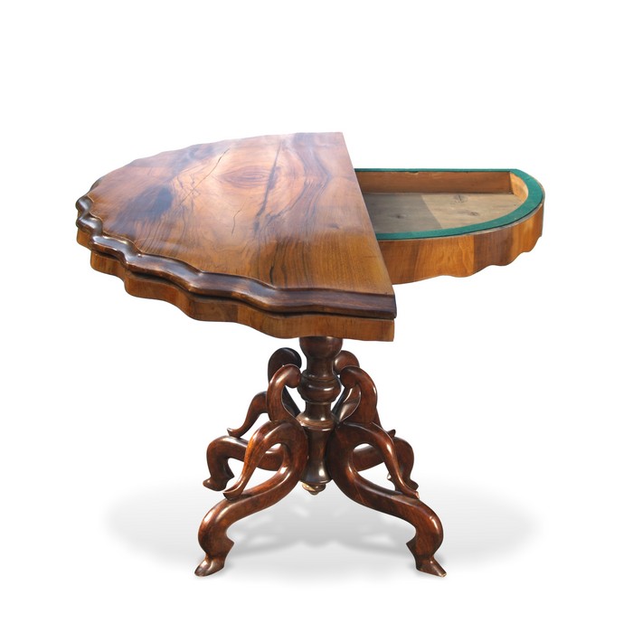 spieltisch antik pokertisch tisch 4346 salontisch tisch spieltisch spaetbiedermeier antik biedermeier ausklappbar 3