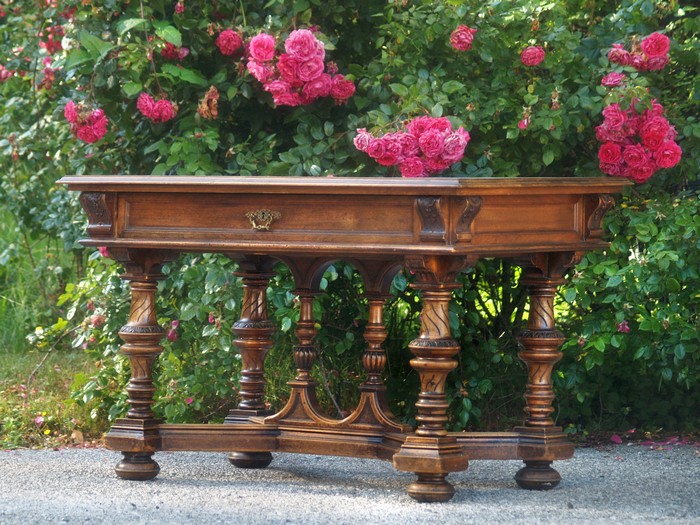 tisch 4400 historismus antik esstisch beschnitzt 13