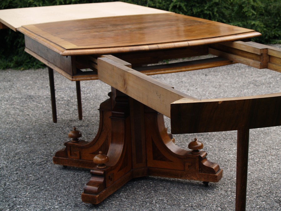 tisch antik historismus ausziehtisch ausziehbar 1880 geschnitzt 2