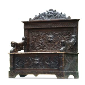 Fratzen Truhenbank antike Truhe Satyr Möbel 1 truhe satyr 4125 moebel faun antik renaissance 16