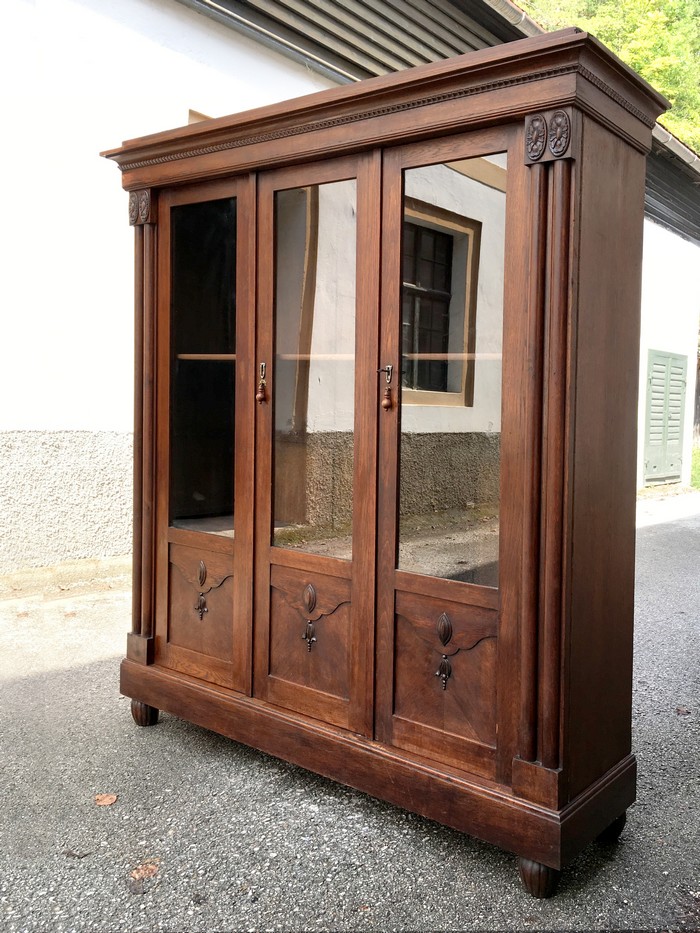 vitrine 4478 geschirrschrank buecherschrank antik saeulen 14