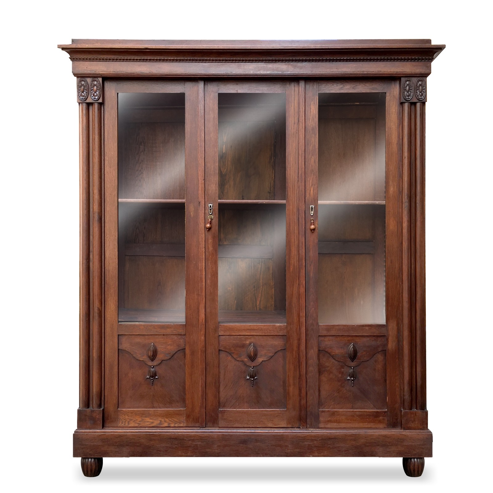 vitrine 4478 geschirrschrank buecherschrank antik saeulen 1