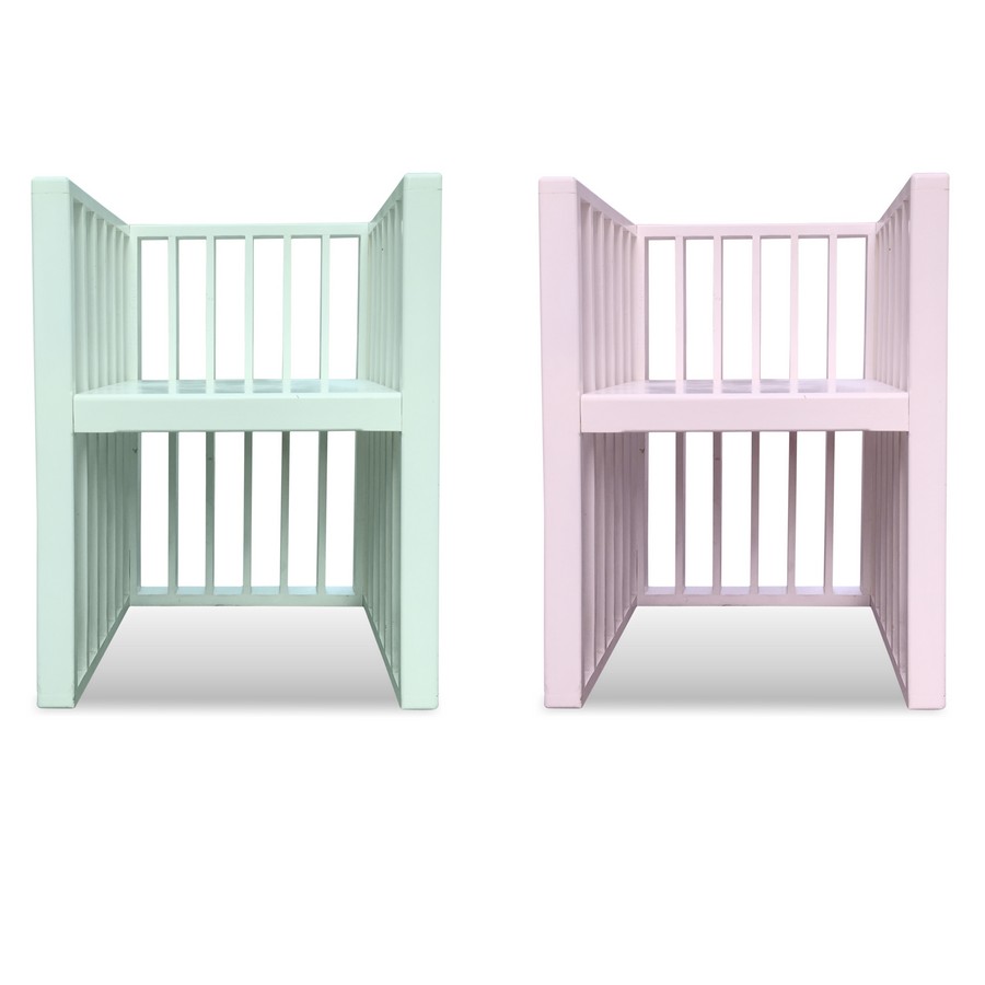 Stuhl Vintage weiß Sessel creme Shabby Chic Sprossen 10 1