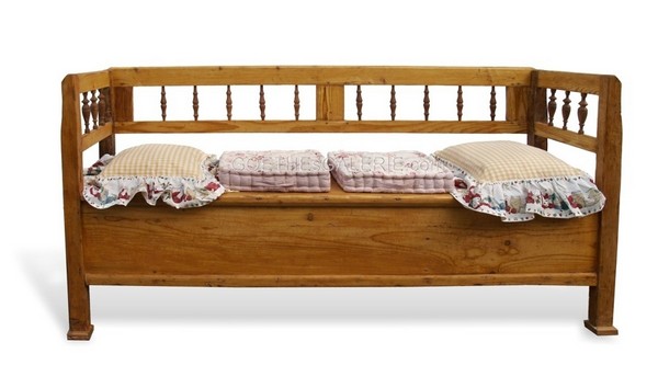 Massivholz Küchensitzbank antike Truhenbank