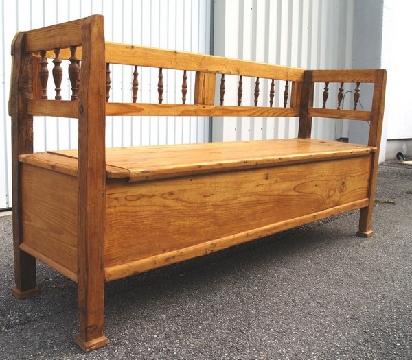 Massivholz Küchensitzbank antike Truhenbank