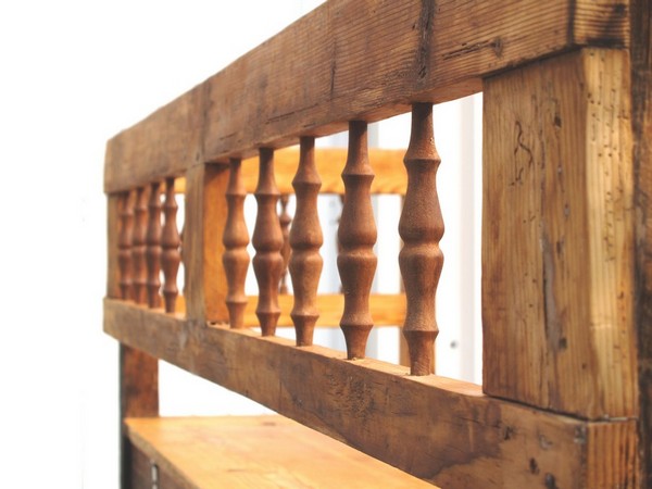 Massivholz Küchensitzbank antike Truhenbank