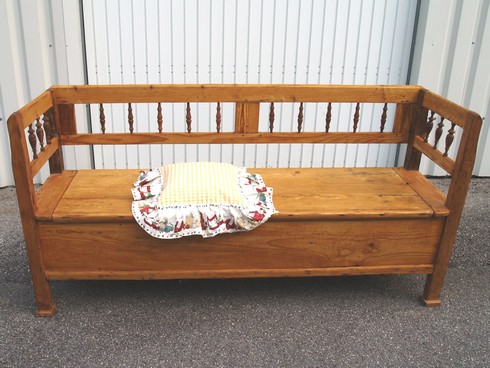 Massivholz Küchensitzbank antike Truhenbank