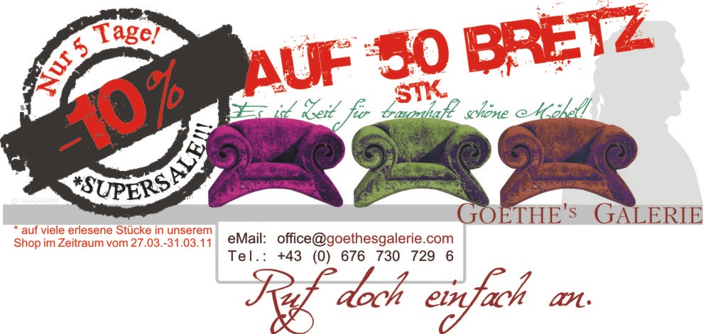 Aktion Bretz Moebel Sofa Stuhl Monster Gaudi Lucky KW13 2011 Goethes Galerie