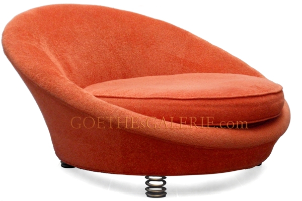Bretz Pool Stuhl Designmöbel Ufo Federfüße orange Loveseat