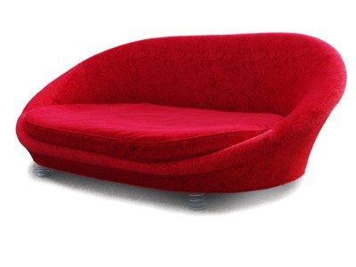 Brezt Sofa Struktursamt rot Ufo Pool Möbel