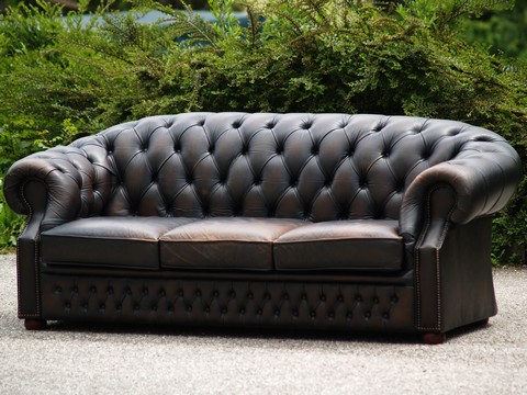 chesterfield sofa leder clubsessel fauteul braun rot grün antik