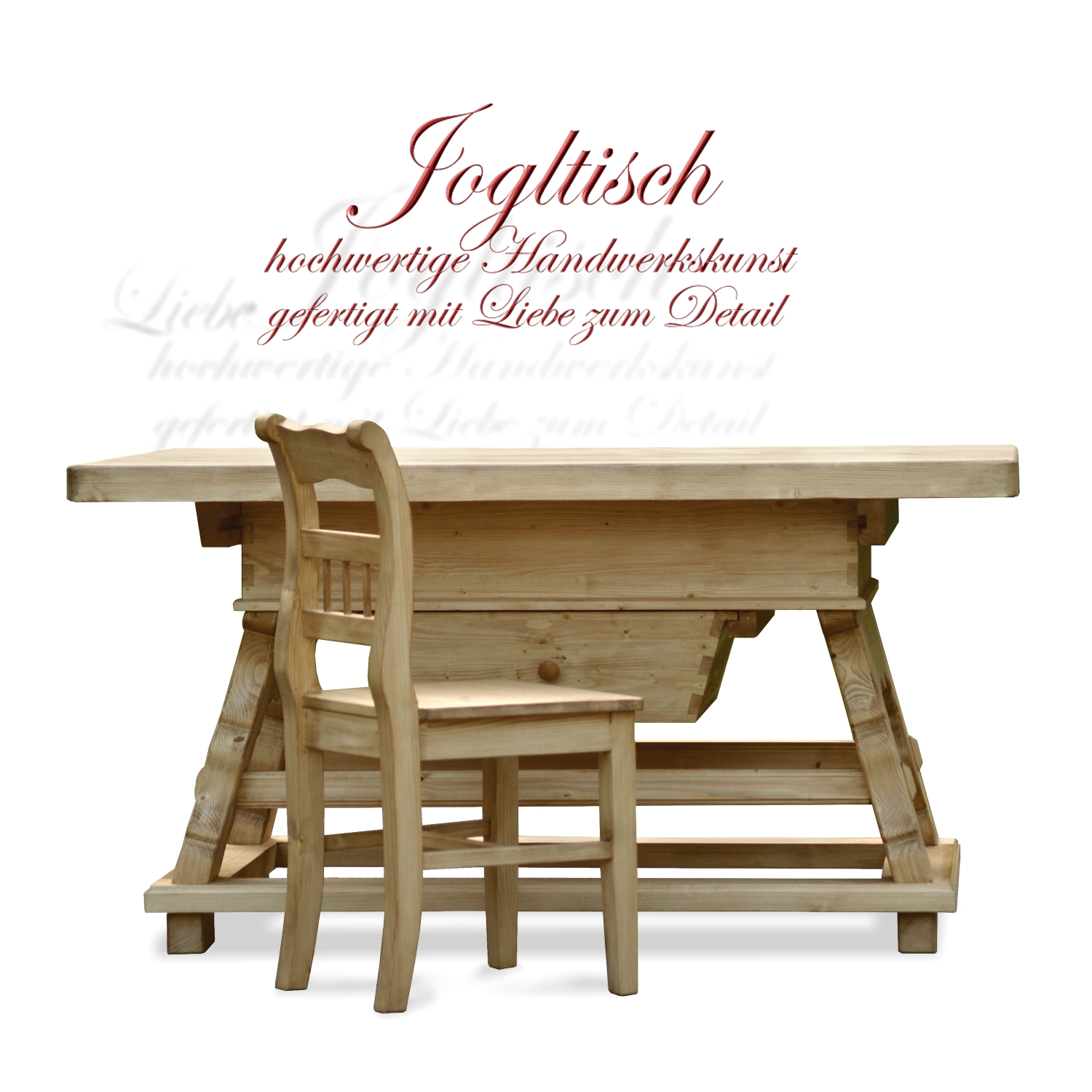 Jogltisch Landhausstil Tisch Vollholz 1