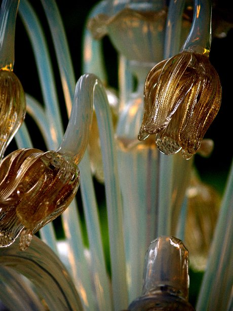 Kronleuchter Murano Glas Goldstaub Luster Lampe 4