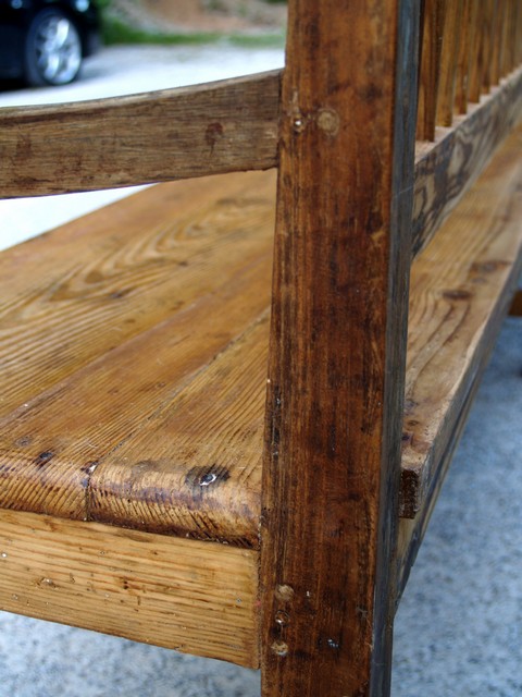 Antike Sitzbank Landhaus antike Küchenbank Weichholz